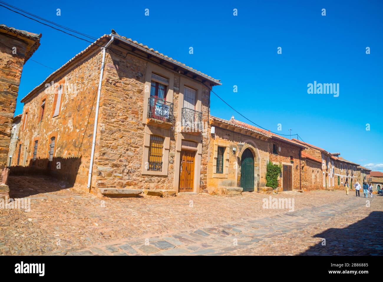 Street. Castrillo de los Polvazares, Leon province, Castilla Leon, Spain. Stock Photo