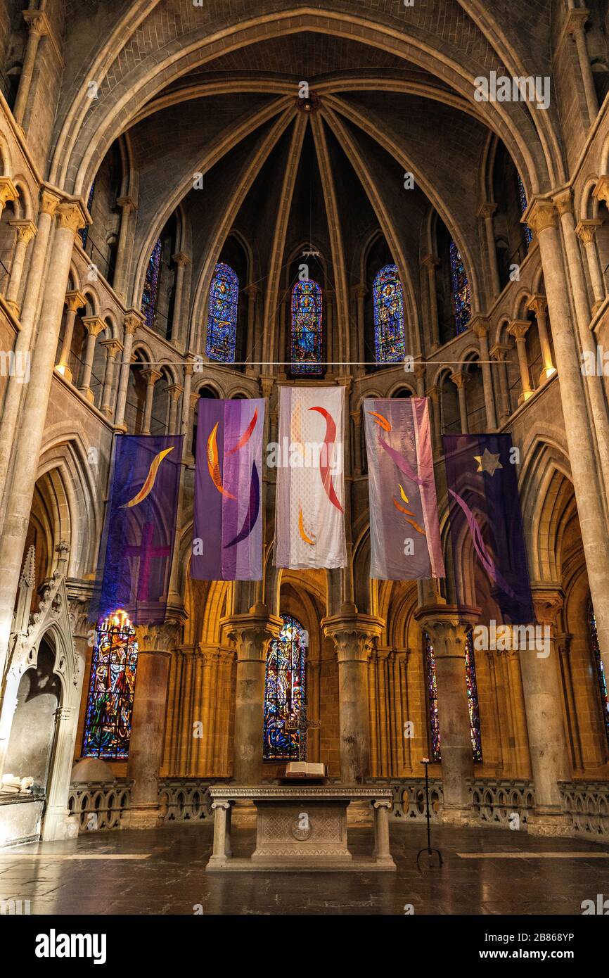 Inside Lausanne Cathedral in Switzerland Stock Photo