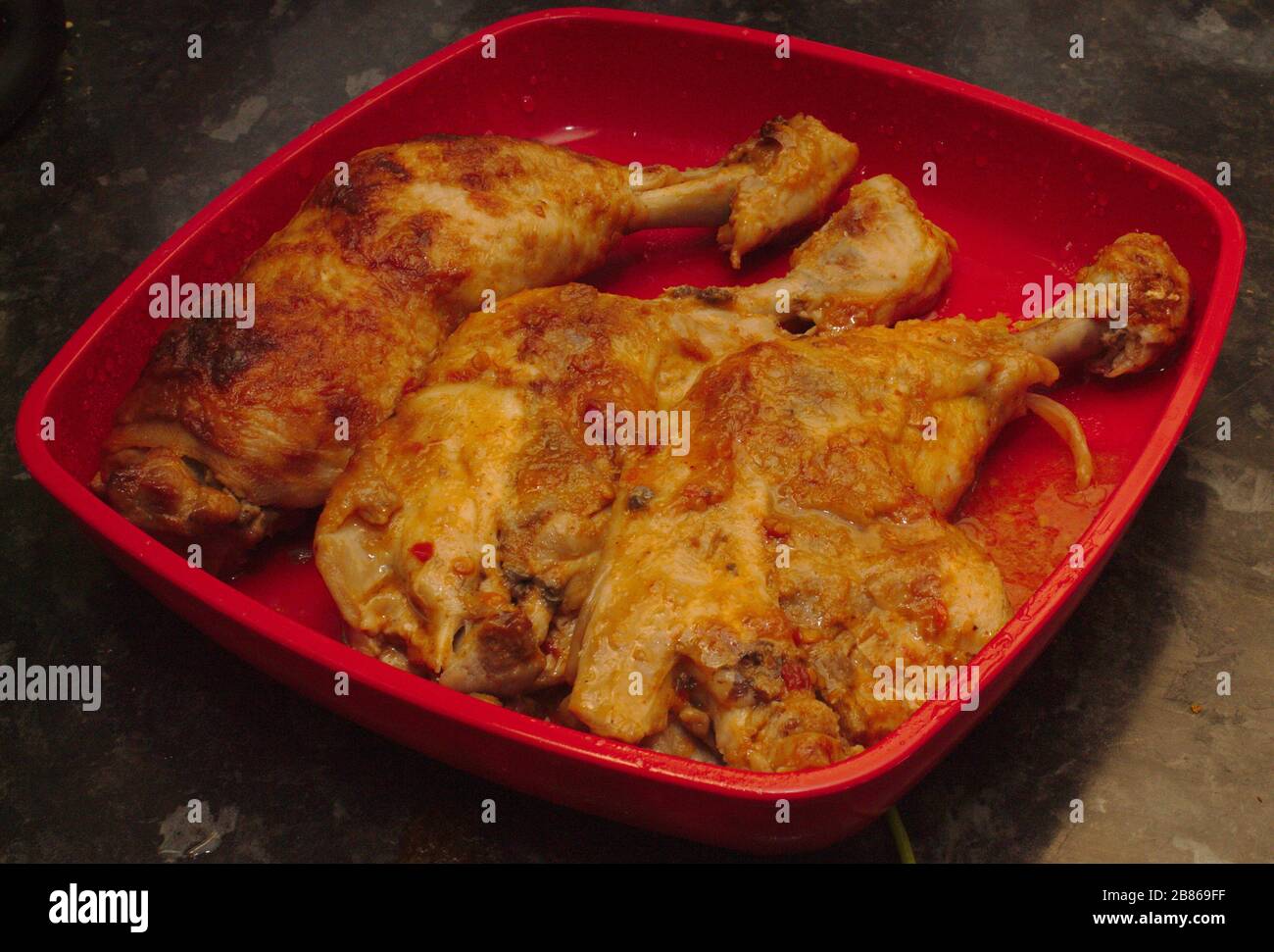 Cooked chicken meal Stock Photo - Alamy