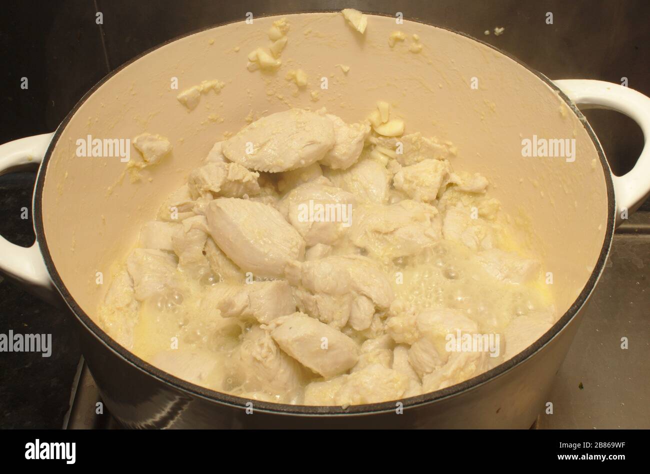 Cooked chicken meal Stock Photo Alamy