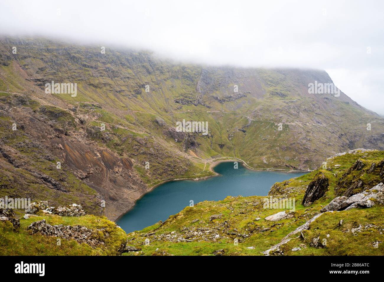 Watkin Path, Snowdonia, North Wales. Stock Photo