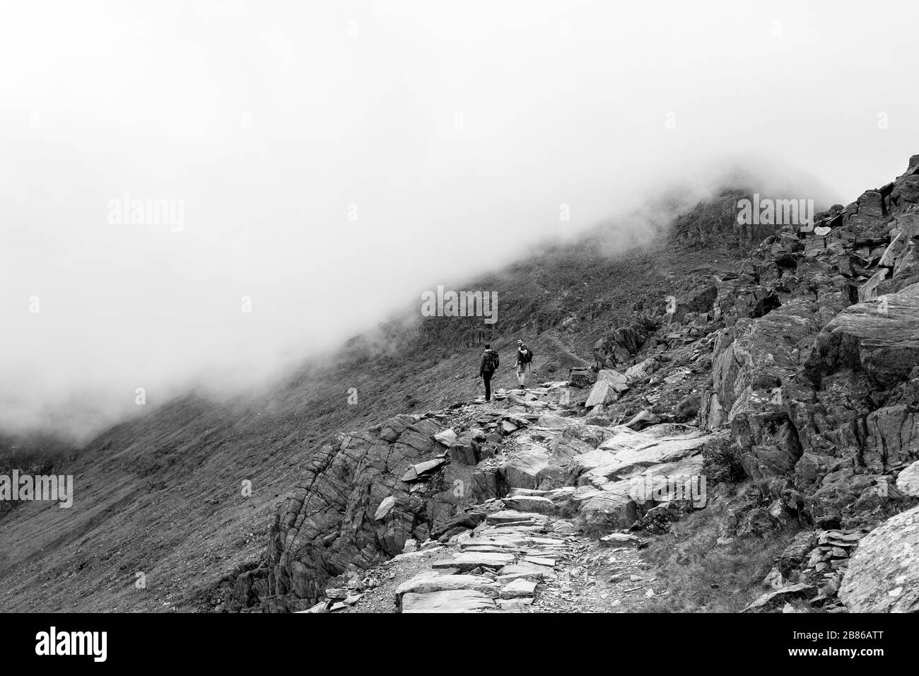 Watkin Path, Snowdonia, North Wales. Stock Photo