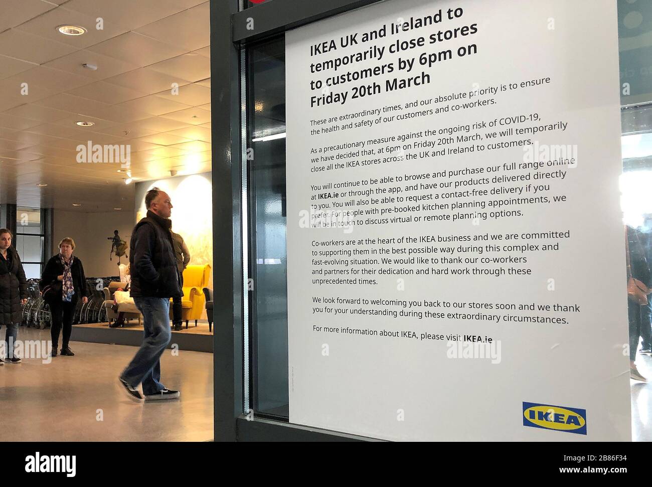A Sign At An Ikea Store In Dublin As The Swedish Furniture Chain