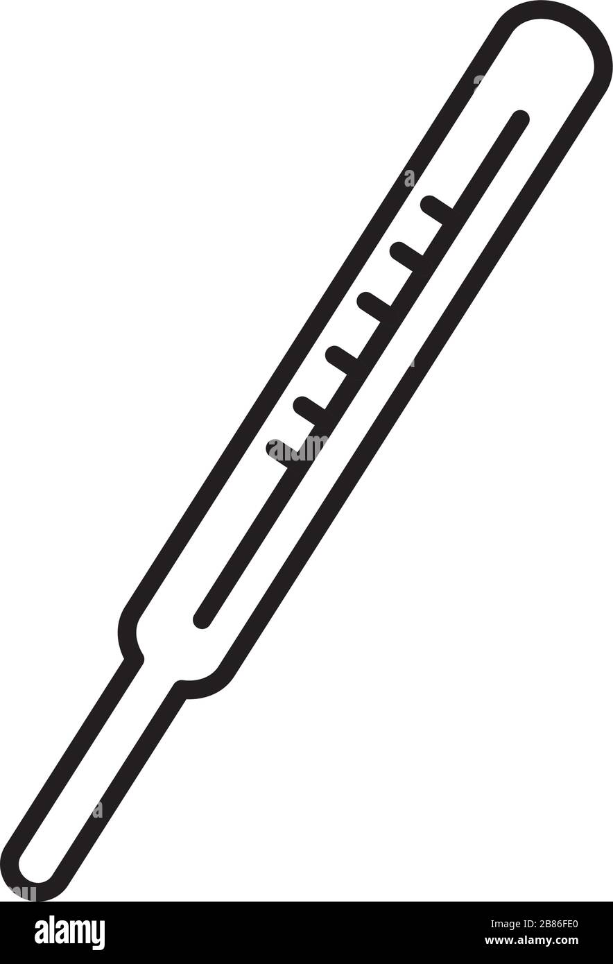 thermometer temperature measure, line style icon Stock Vector Image ...