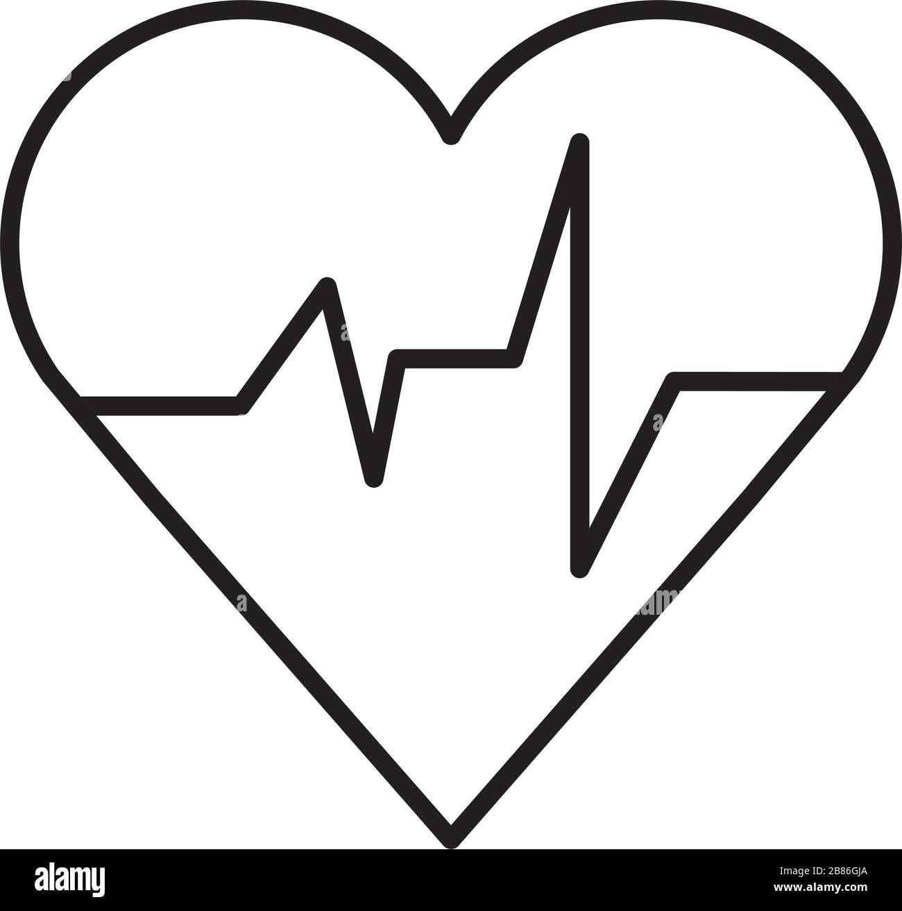 heart rate pulse, line style icon Stock Vector Image & Art - Alamy