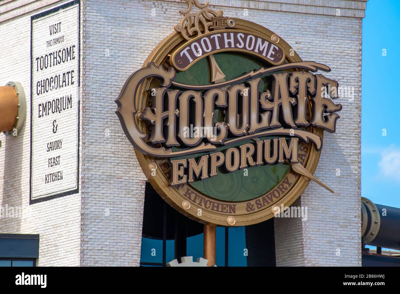Orlando, Florida. March 15, 2020. Partial view of Chocolate Emporium