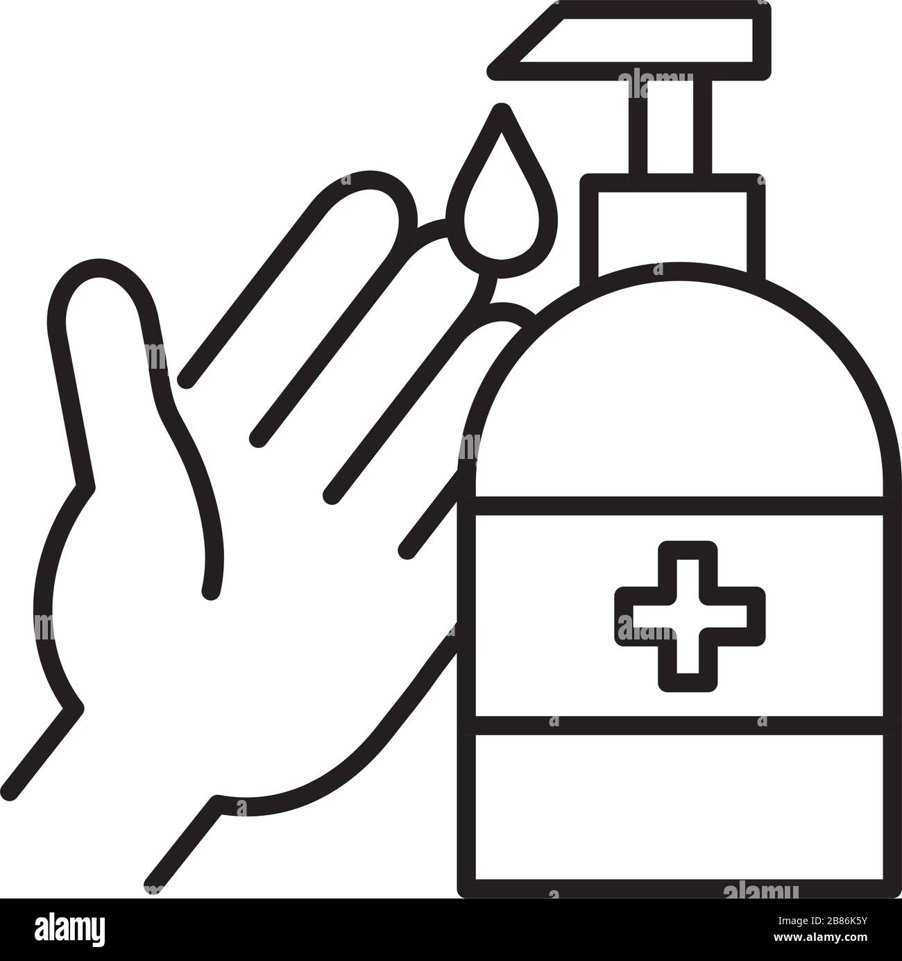 cleaning hand washing, line style icon Stock Vector Image & Art - Alamy