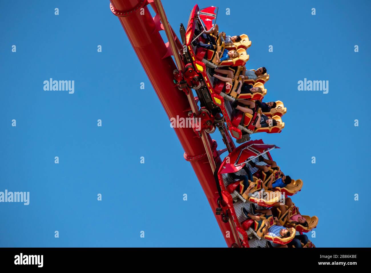 Universal Studios Hollywood Rip Ride Rockit roller coaster Stock Photo -  Alamy