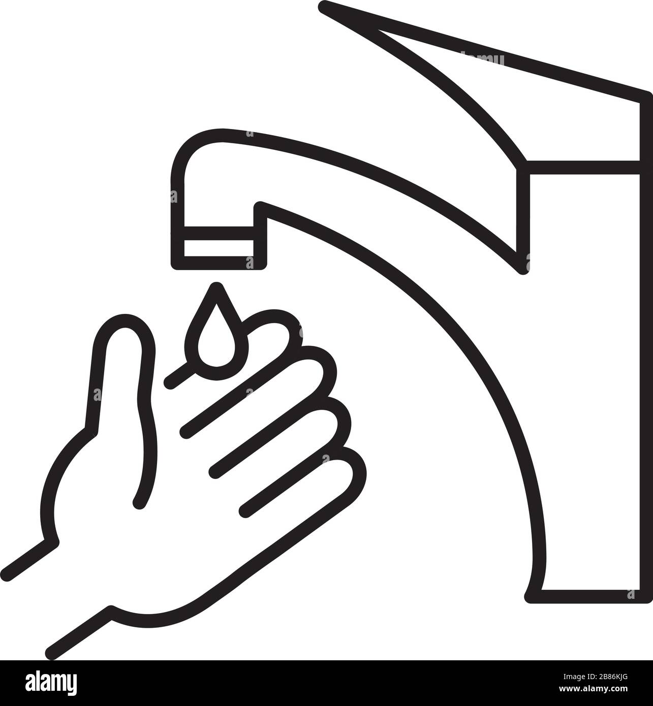 cleaning hand washing, line style icon Stock Vector Image & Art - Alamy