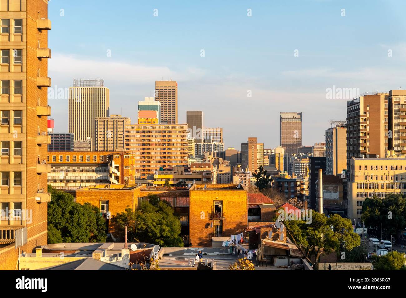 Architecture of Hillbrow, famous part of Johannesburg, South Africa Stock Photo