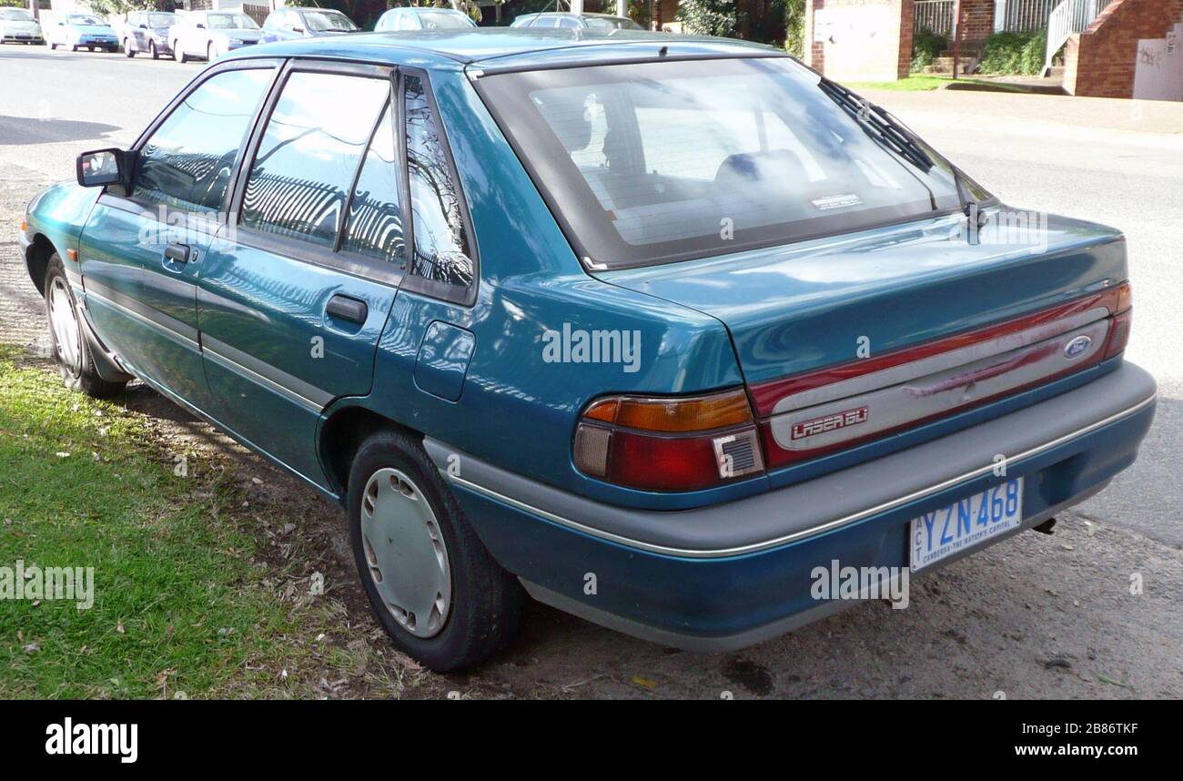 English: 1994 Ford Laser (KH) GLi 5-door hatchback. Photographed in  Sutherland, New South Wales, Australia.