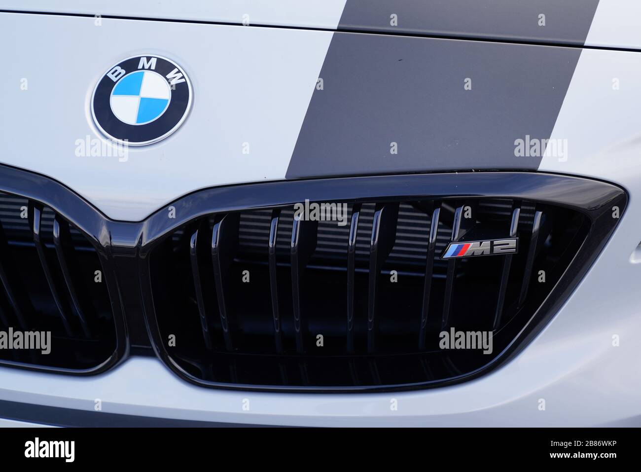 Bordeaux , Aquitaine / France - 01 18 2020 : BMW car logo grill close up  Motorsport M2 Front sports car M Performance Edition exterior detail Stock  Photo - Alamy