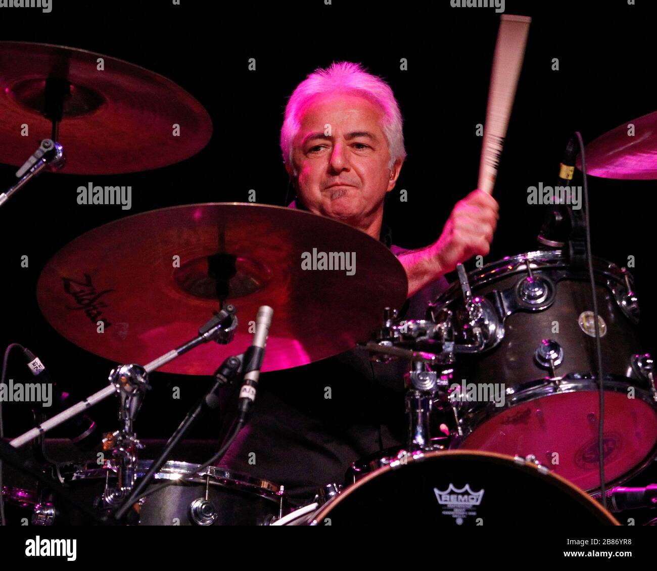 Drummer Jack Bruno performs with Joe Cocker and the rest of the band at the  Seminole Hard Rock Live Arena in Hollywood, Florida Stock Photo - Alamy