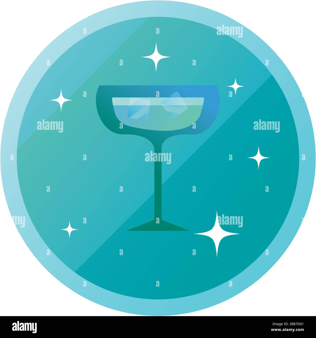 Cocktail gradient style icon design, Alcohol drink bar beverage liquid ...