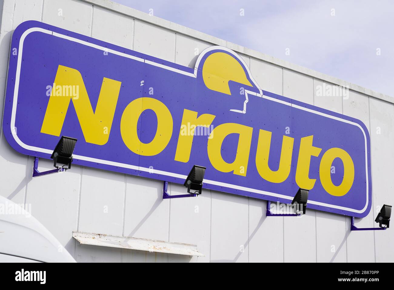 Bordeaux , Aquitaine / France - 09 23 2019 : Norauto logo French company car repairs accessories and parts Stock Photo