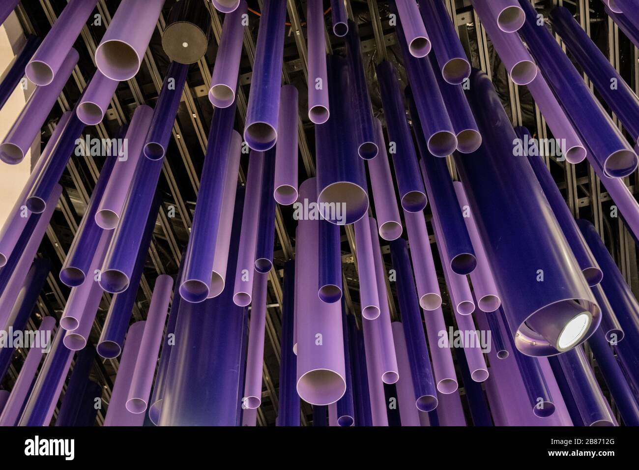 Purple construction pipes stock photo. Image of purple - 13523458