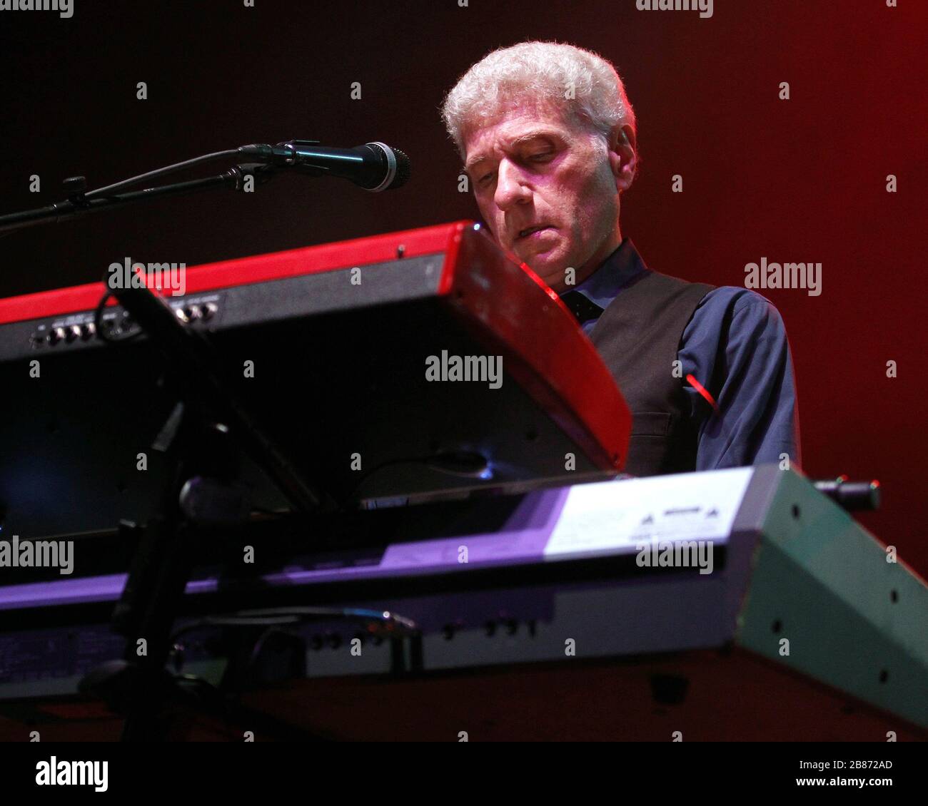 Former Styx band member Dennis DeYoung performs at the Seminole Hard Rock Live Arena in Hollywood, Florida. Stock Photo
