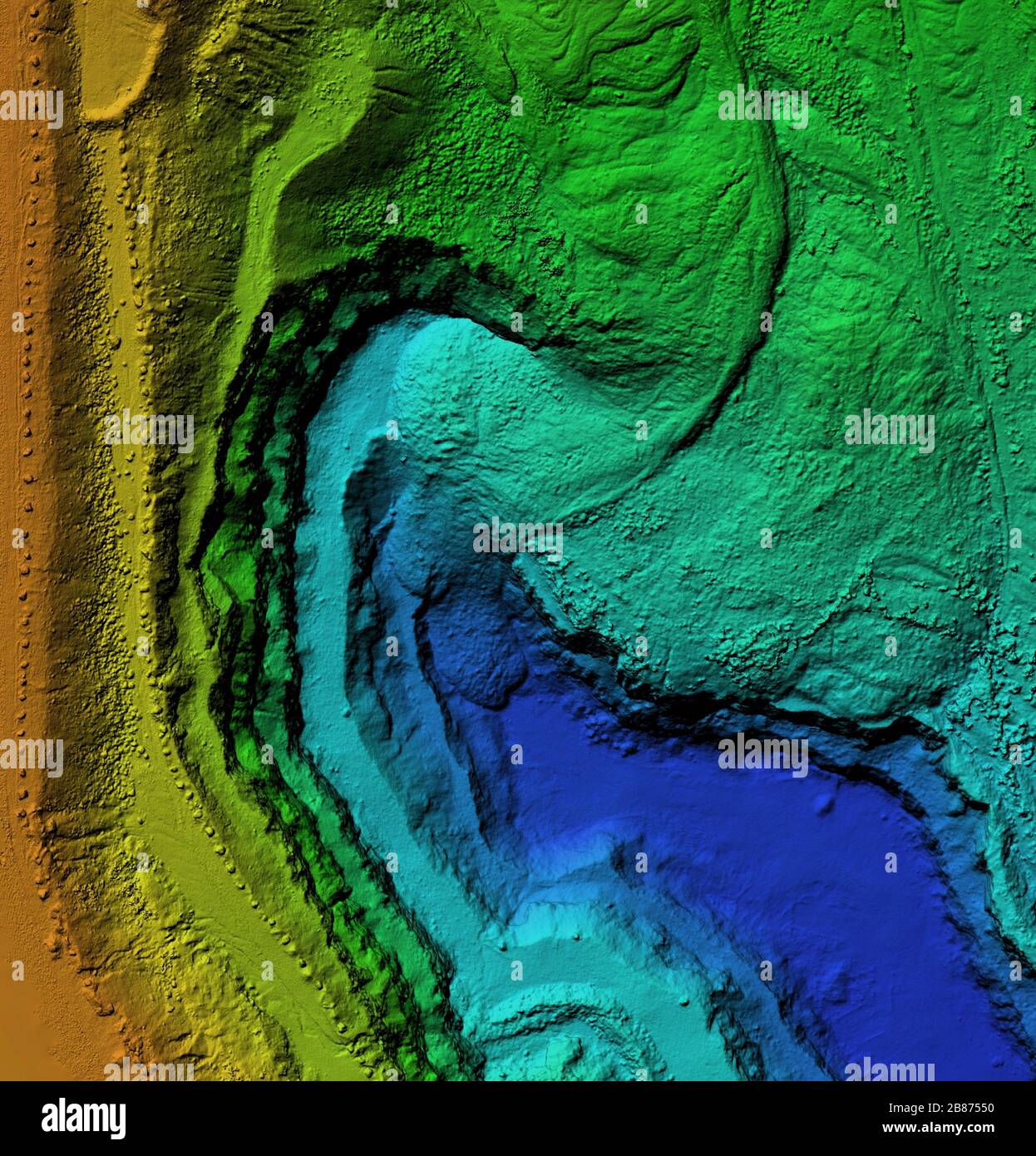 DEM digital elevation model. GIS product made after proccesing
