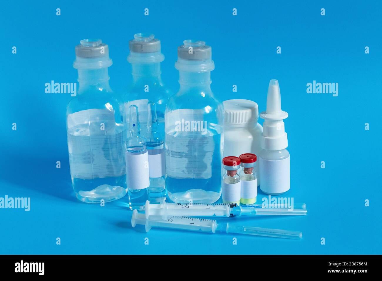 Vaccine and syringe for injection. Prevention, immunization and ...