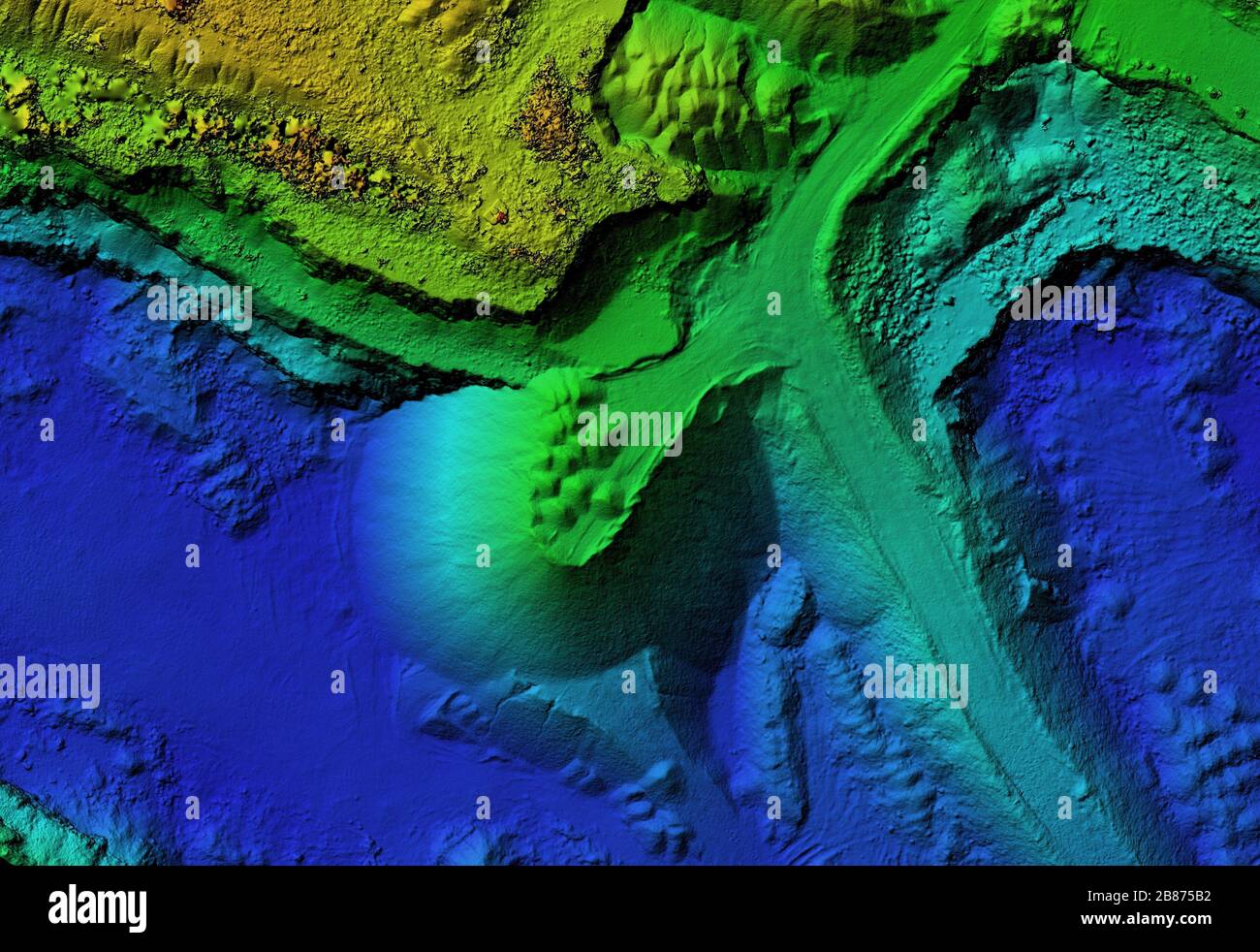 DEM digital elevation model. GIS product made after proccesing