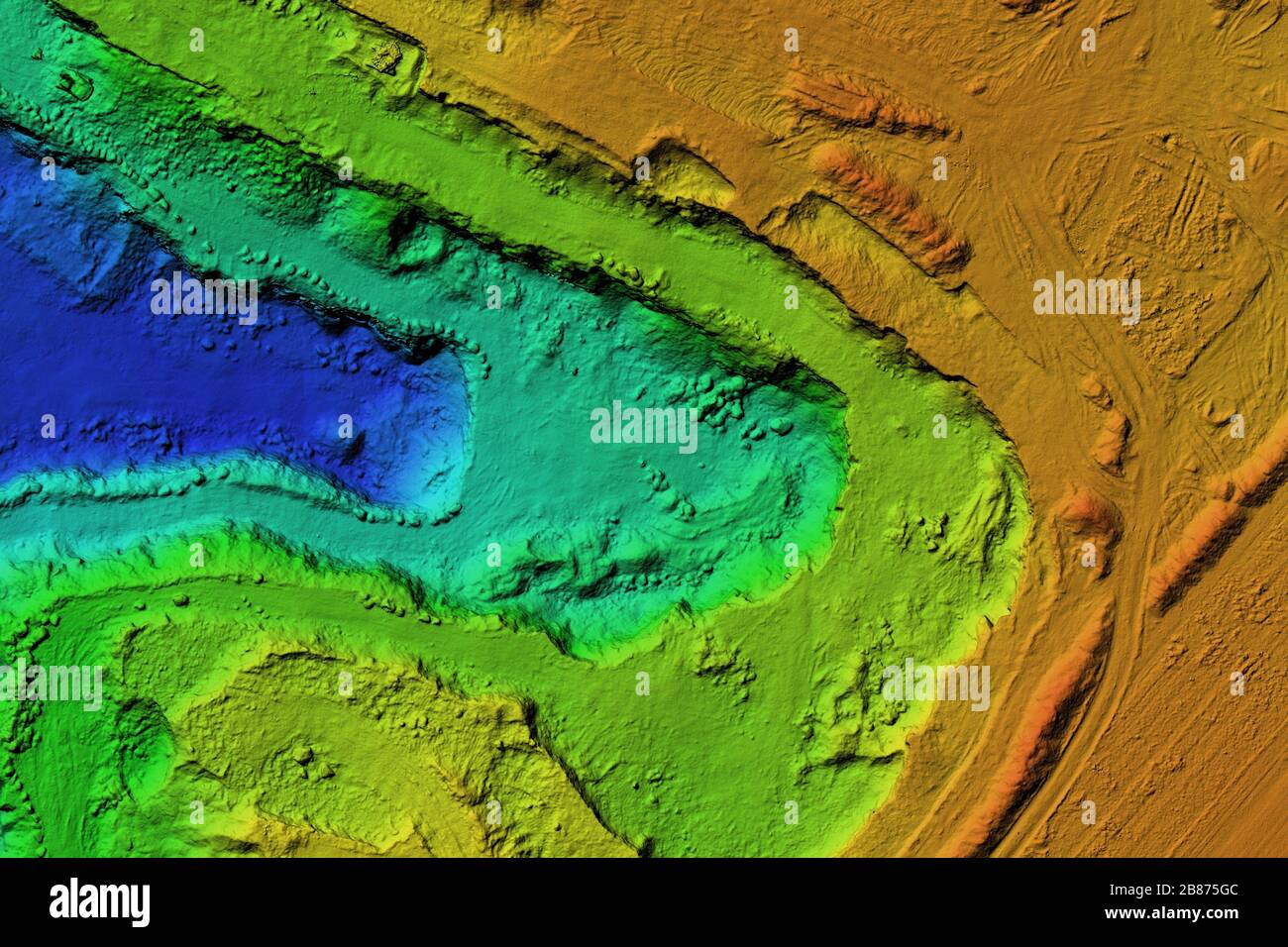 DEM digital elevation model. GIS product made after proccesing