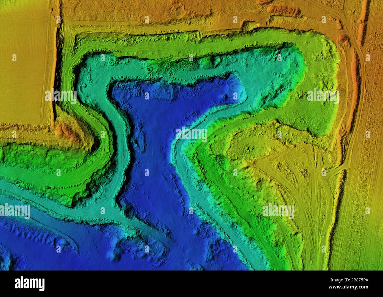 DEM digital elevation model. GIS product made after proccesing