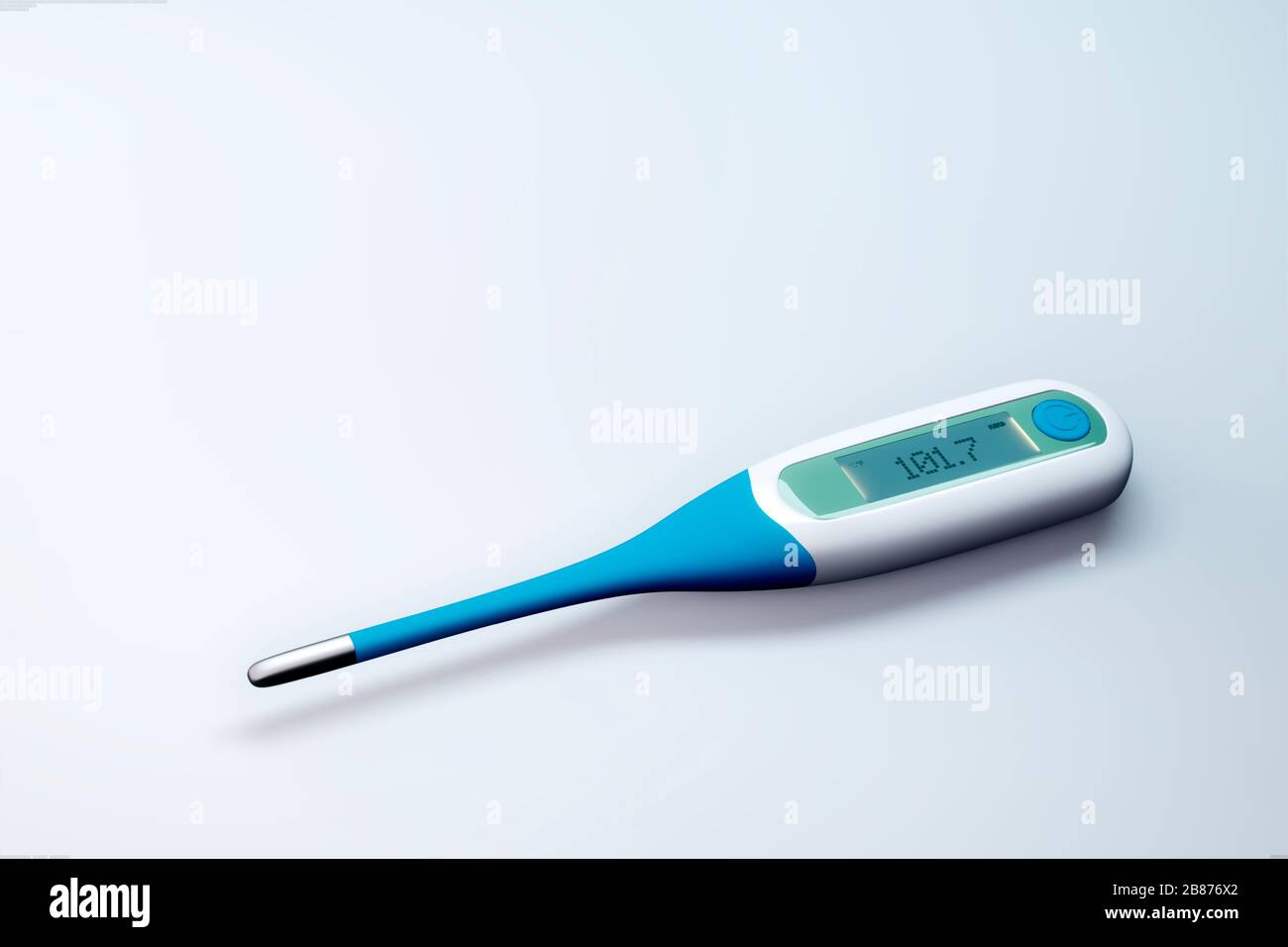 Digital household thermometer indicating a fever grade temperature on a LCD  display Stock Photo - Alamy