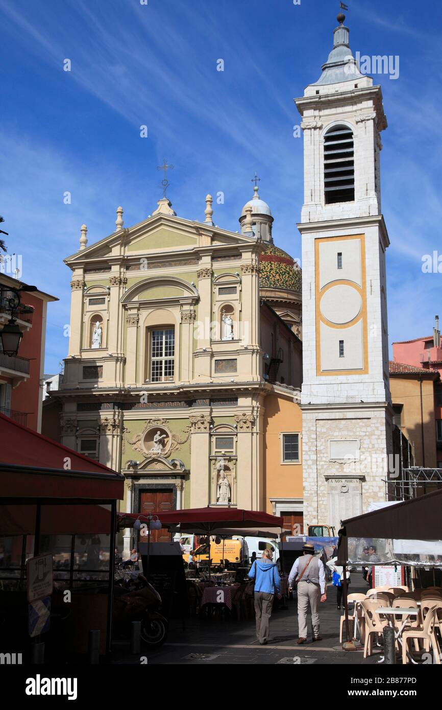 Nice, Cote d'Azur, France , French Riviera - Place Rossetti in the