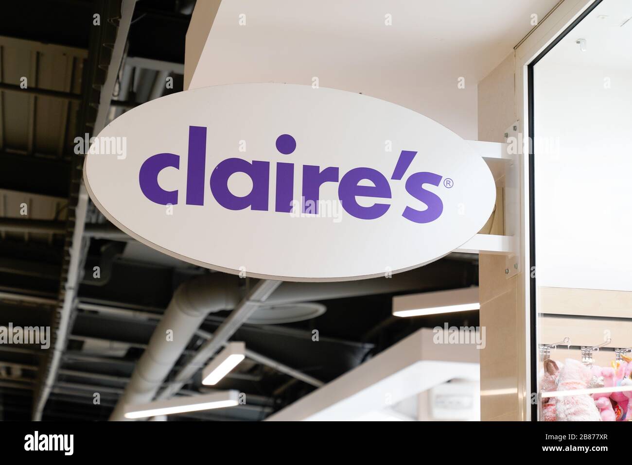Bordeaux , Aquitaine / France - 01 15 2020 : claires store sign logo Claire's shop retailer of accessories and jewelry girls teenagers Stock Photo