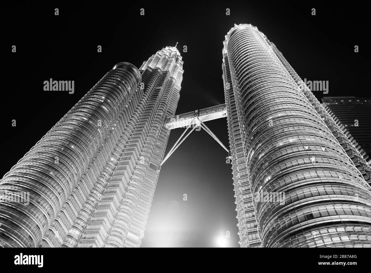 Petronas twin towers Black and White Stock Photos & Images - Alamy