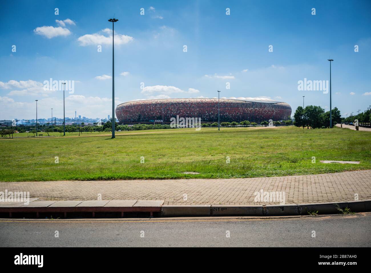 FNB Stadium Johannesburg, home of the soccer team, Kaizer Chiefs Stock Photo