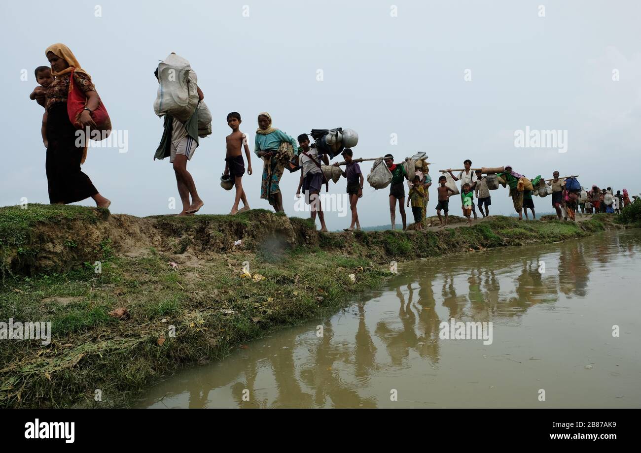 Rohingya; A tale of brutality by a Noble peace laureate Stock Photo