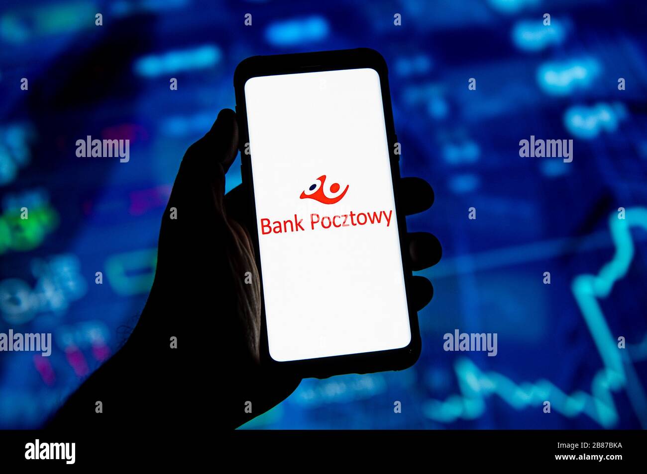 Poland. 19th Mar, 2020. In this photo illustration a Bank Pocztowy logo seen displayed on a smartphone. Credit: Mateusz Slodkowski/SOPA Images/ZUMA Wire/Alamy Live News Stock Photo