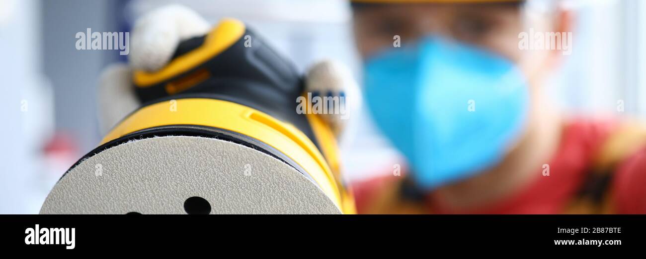 Man in protective face mask Stock Photo