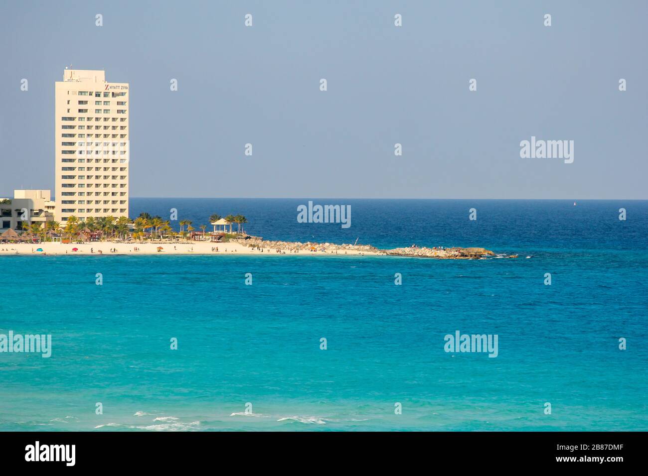 Hyatt Ziva all-inclusive resort, Punta Cancun, Hotel Zone, Cancun, Quintana Roo, Yucatan Peninsula, Mexico Stock Photo