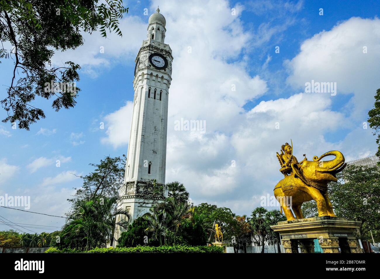 Jaffna, Sri Lanka - February 2020: Jaffna Clock Tower, built in 1875 to honor the visit of the Prince of Wales on February 21, 2020 in Jaffna, Sri Lan Stock Photo