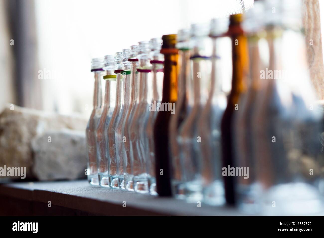 Glass Transparent Bottle Row High Resolution Stock Photography And Images Alamy
