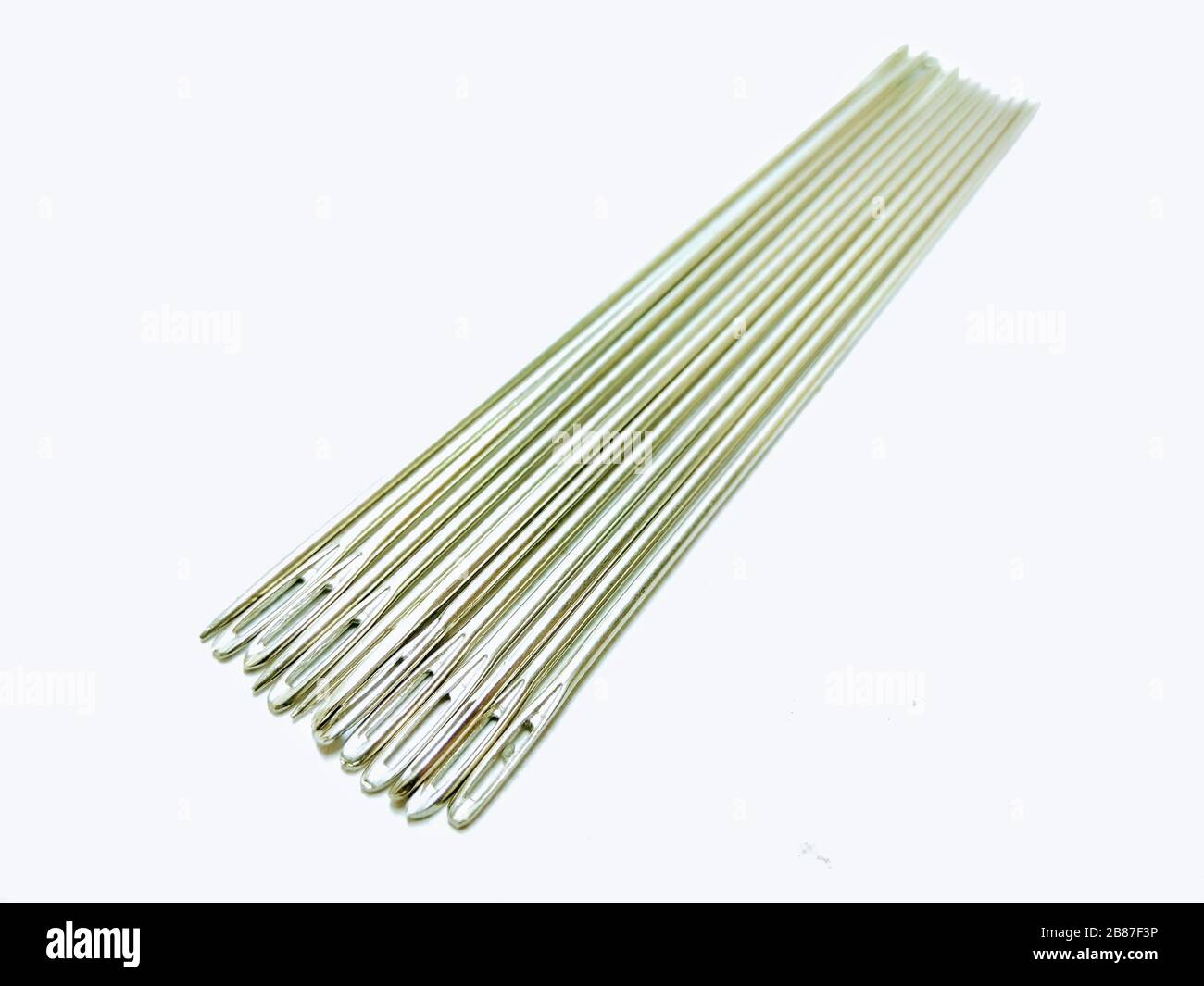 A picture of big needles isolated on white background Stock Photo Alamy