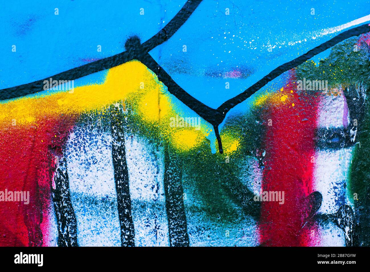 close up of colorful urban wall texture Stock Photo - Alamy - Textured Urban Walls In High End