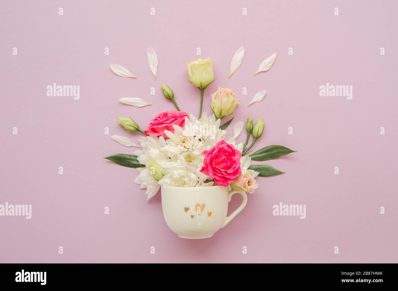 A flower bouquet of cream roses and chrysanthemums on the windows in the  church as a decoration of the holiday. Professional floristics Stock Photo  - Alamy