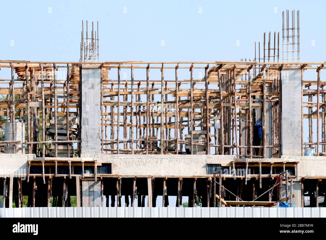 Construction site building, Construction home architecture project area, House  construction image for background, cement wood frame and concrete at co  Stock Photo - Alamy