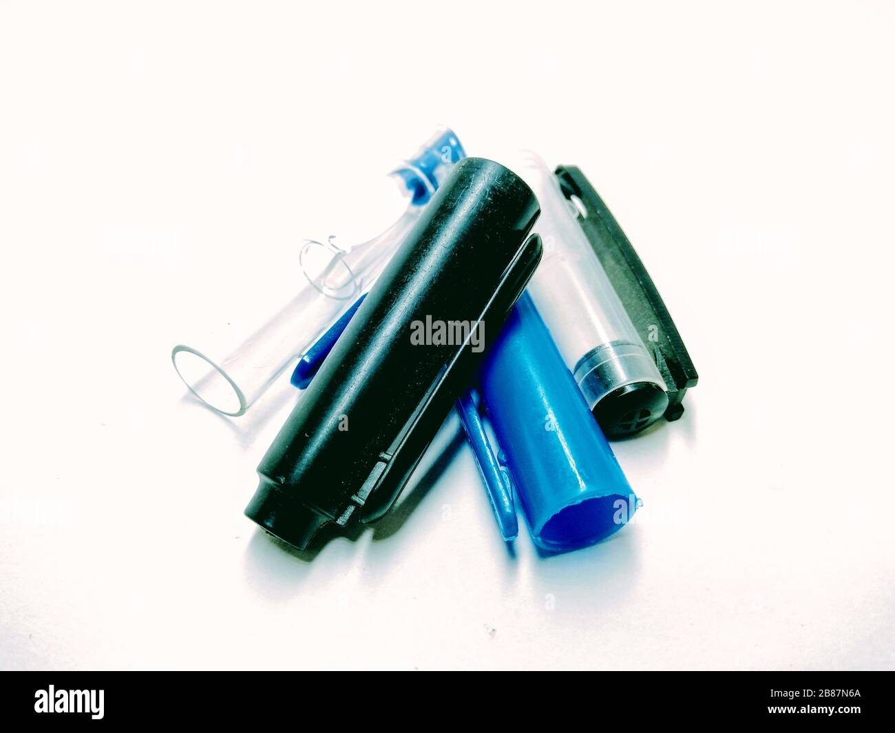 A picture of ink pen caps Stock Photo Alamy