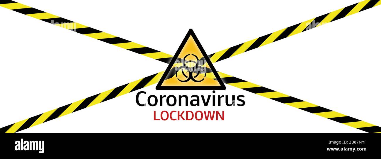 Banner white lockdown Background image Stock Photo - Alamy