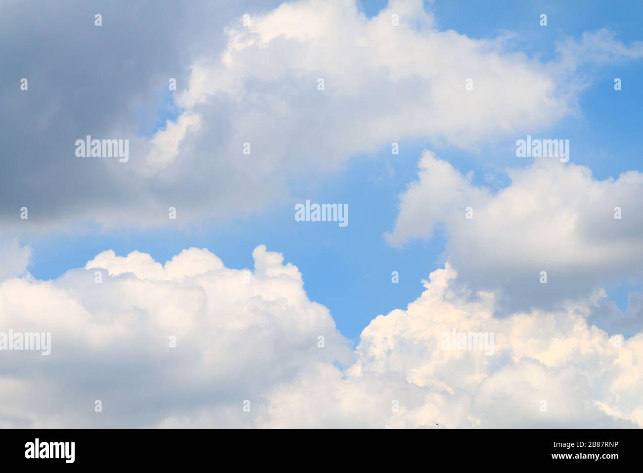 sky, sky with fluffy clouds big, sky blue cloud background, cloud scape sky clear Stock Photo