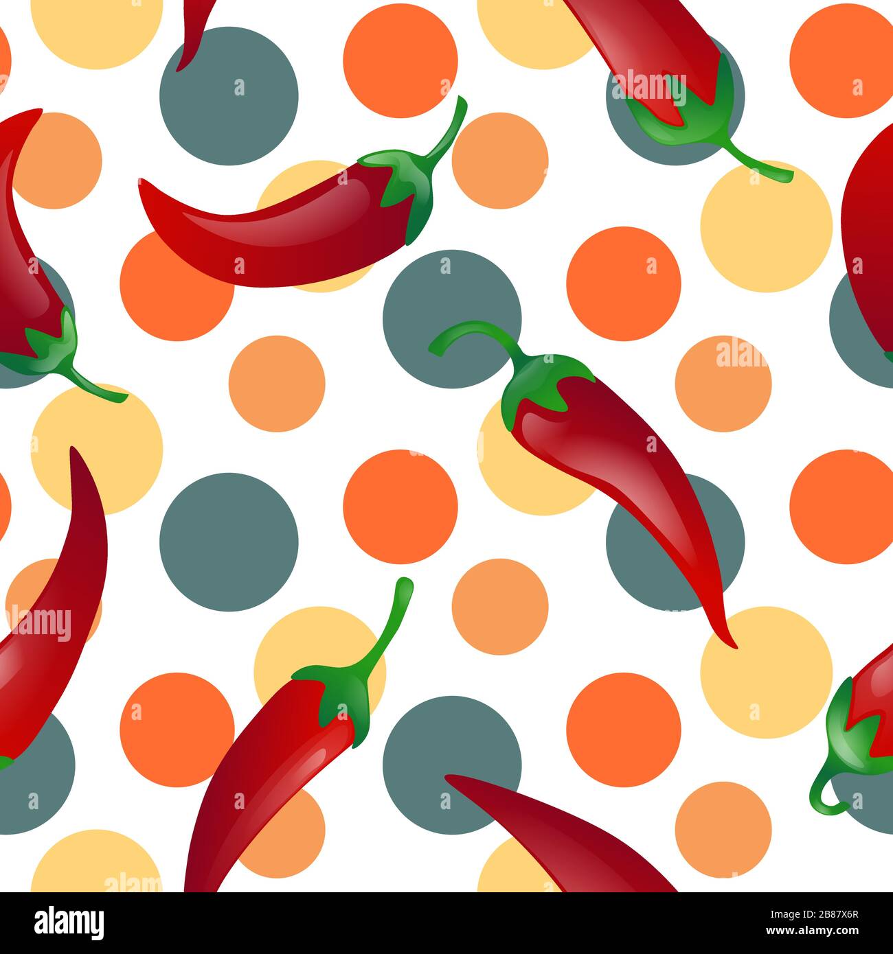 Pepper seamless pattern Stock Vector