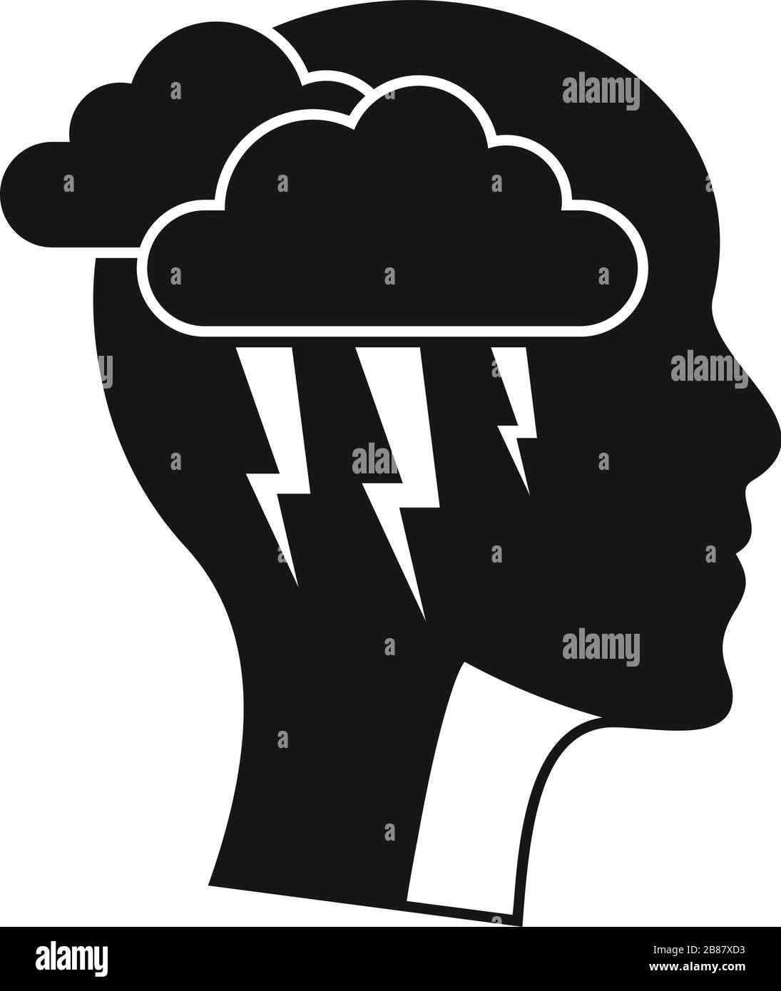 Brainstorming icon. Simple illustration of brainstorming vector icon ...