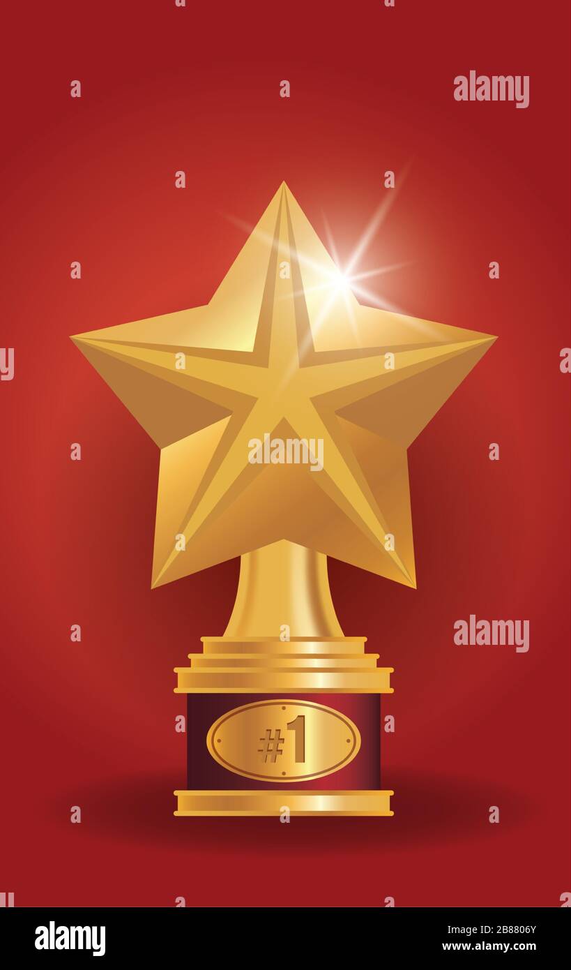 golden trophy star award icon Stock Vector Image & Art - Alamy