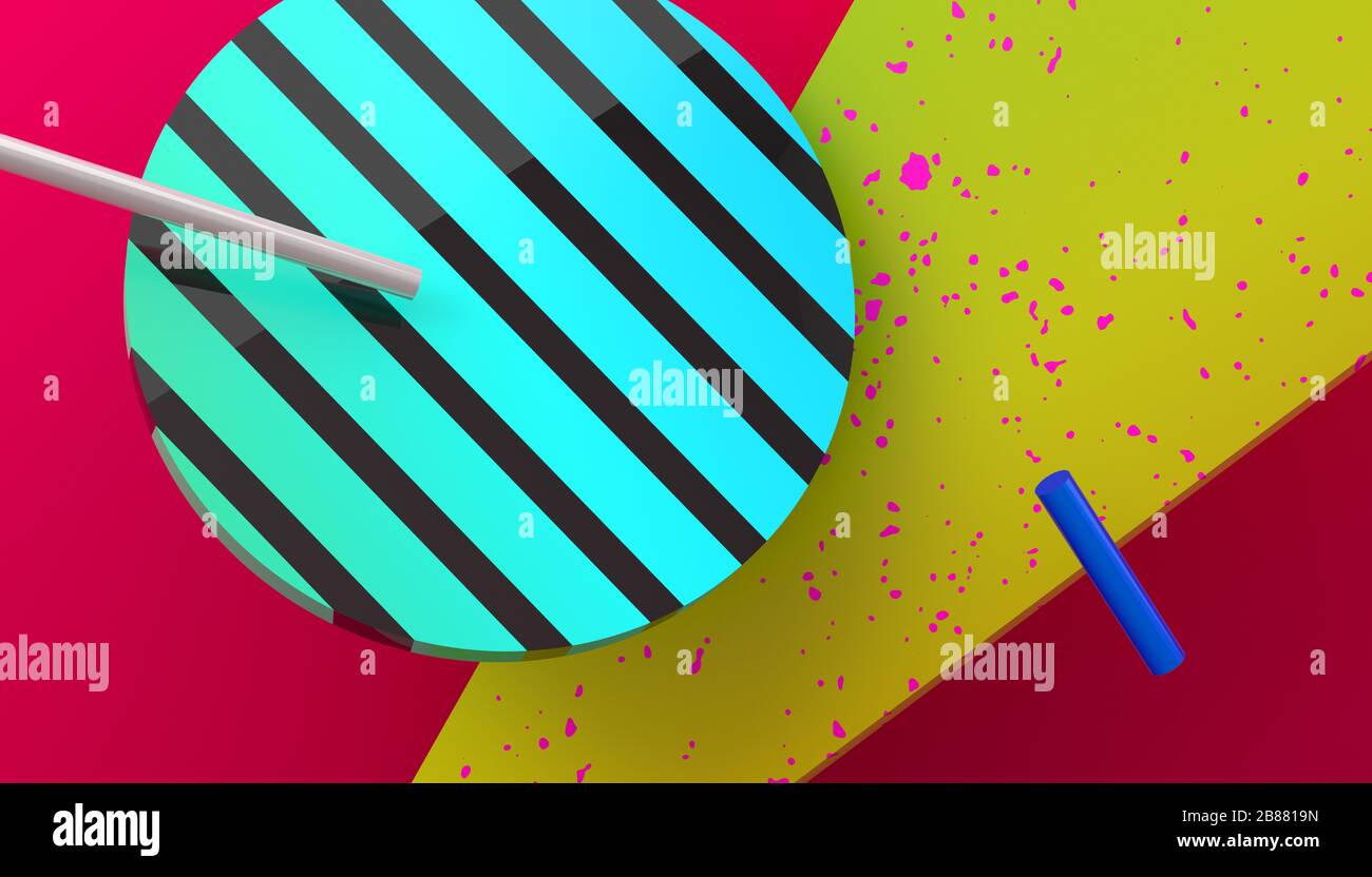 Abstract 3d render, background with geometric shapes, modern graphic ...