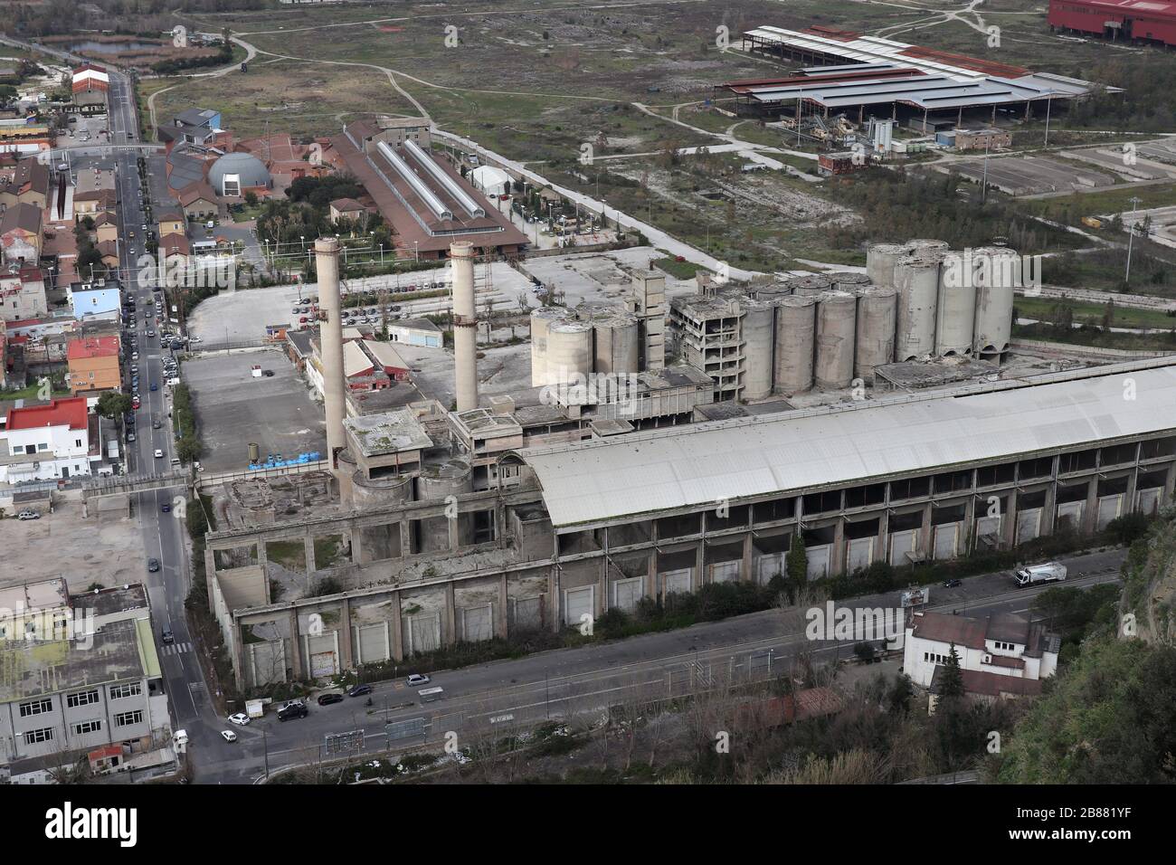 Napoli - Ex stabilimento industriale dal Parco Virgiliano Stock Photo