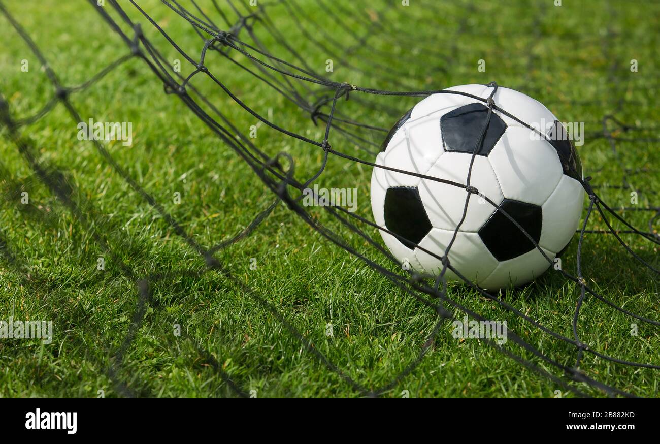 Goal Concept As A Soccer Ball Enters The Gate And Hits The Net Football Championship Background Spring Outdoors Tournaments Healthy Sports Activity Stock Photo Alamy